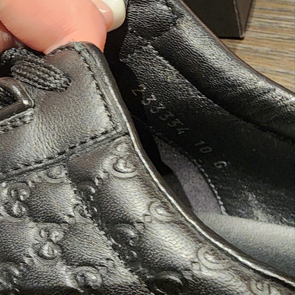 Gucci Men's Size Black 10 SL73 Guccissima Leather Sneaker - Picture 7 of 10